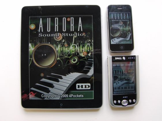 Running Aurora Sound Studio on iPad, iPhone, and Windows Mobile.